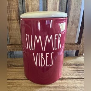 Rae Dunn SUMMER VIBES Watermelon Lemonade Candle - Magenta & DW Collab - Rare!